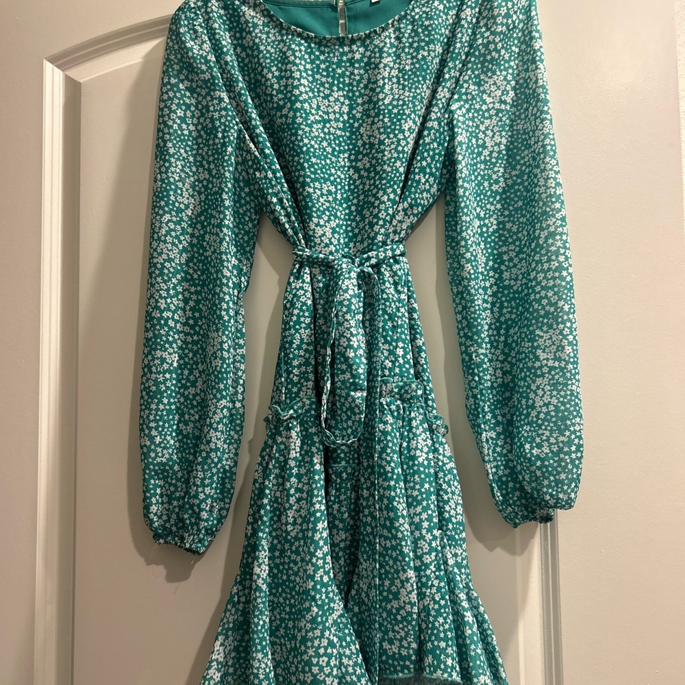 Floral Teal Dress